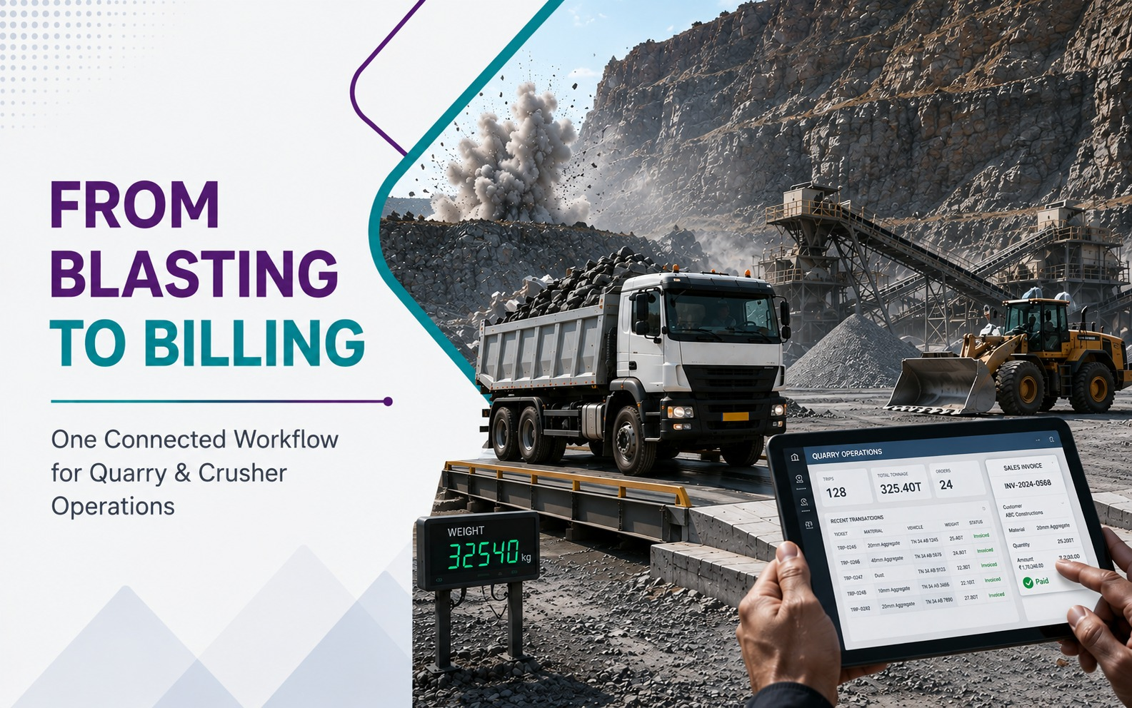 From Blasting to Billing: Mapping the Complete Quarry & Crusher Workflow in ERP